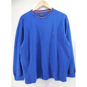 Polo Ralph Lauren Sweater 2XL Mens XXL‎ Blue Waffle Knit